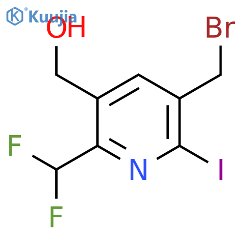 3-(Bromomethyl)-6-(difluoromethyl)-2-iodopyridine-5-methanol structure