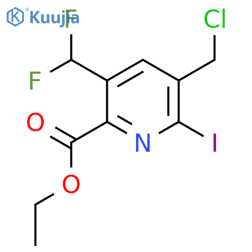 Ethyl 3-(chloromethyl)-5-(difluoromethyl)-2-iodopyridine-6-carboxylate structure