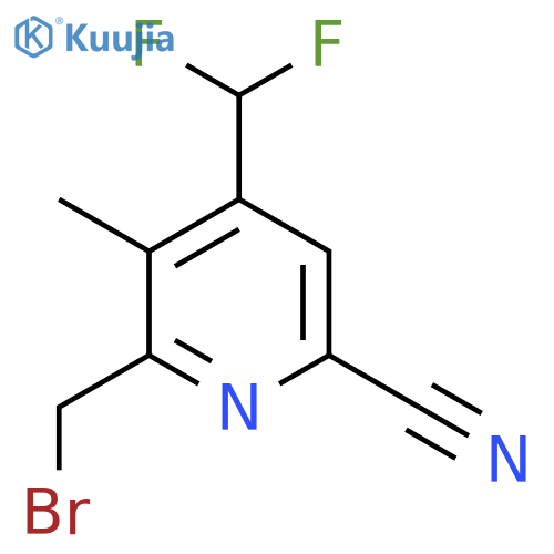 2-(Bromomethyl)-6-cyano-4-(difluoromethyl)-3-methylpyridine structure