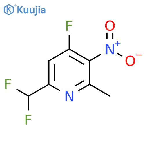 6-(Difluoromethyl)-4-fluoro-2-methyl-3-nitropyridine structure