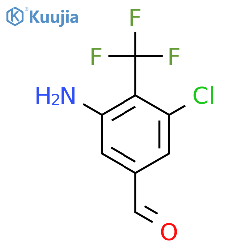 3-Amino-5-chloro-4-(trifluoromethyl)benzaldehyde structure