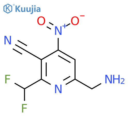 6-(Aminomethyl)-3-cyano-2-(difluoromethyl)-4-nitropyridine structure