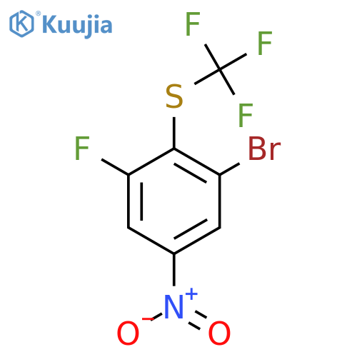 1-Bromo-3-fluoro-5-nitro-2-(trifluoromethylthio)benzene structure