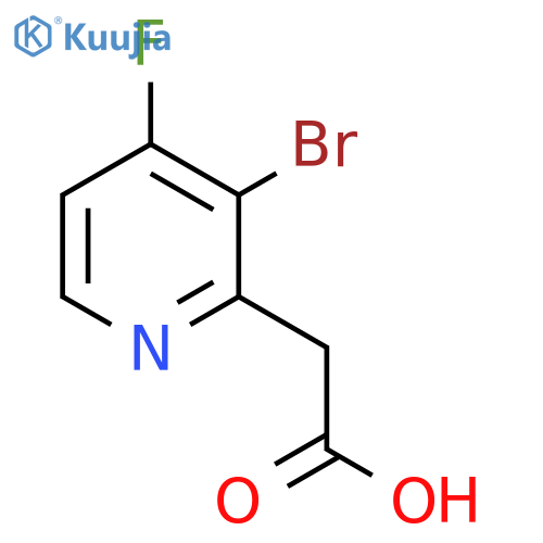 3-Bromo-4-fluoropyridine-2-acetic acid structure