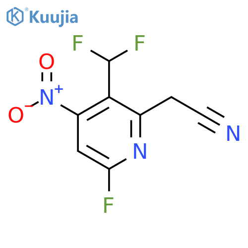 3-(Difluoromethyl)-6-fluoro-4-nitropyridine-2-acetonitrile structure