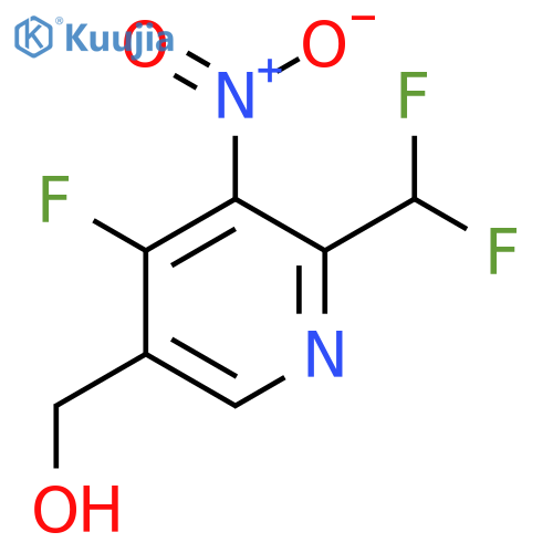 2-(Difluoromethyl)-4-fluoro-3-nitropyridine-5-methanol structure