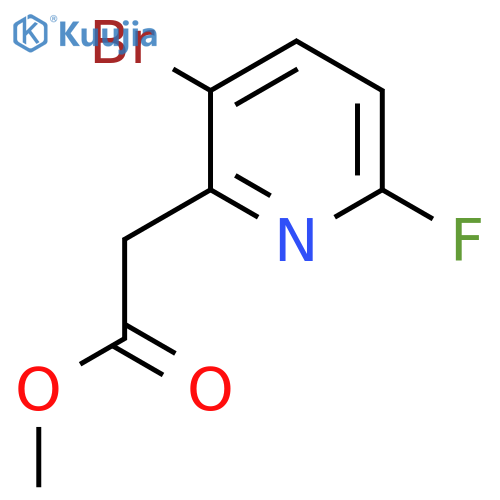 Methyl 3-bromo-6-fluoropyridine-2-acetate structure
