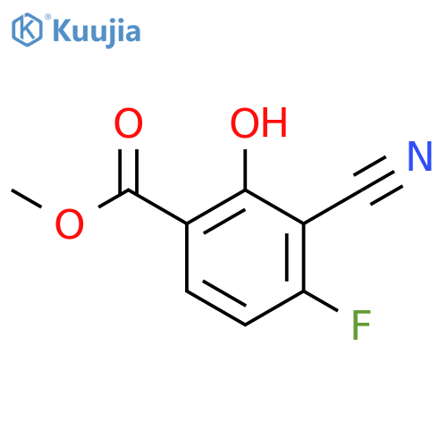 Methyl 3-cyano-4-fluoro-2-hydroxybenzoate structure