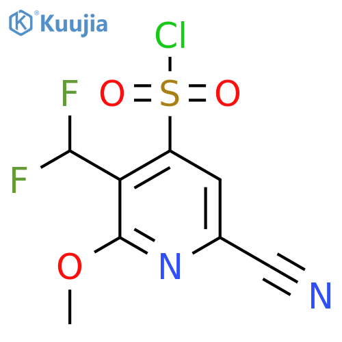 6-Cyano-3-(difluoromethyl)-2-methoxypyridine-4-sulfonyl chloride structure
