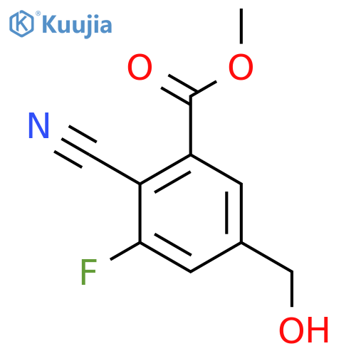 Methyl 2-cyano-3-fluoro-5-(hydroxymethyl)benzoate structure