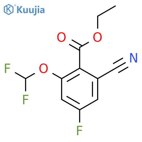 Ethyl 2-cyano-6-difluoromethoxy-4-fluorobenzoate structure