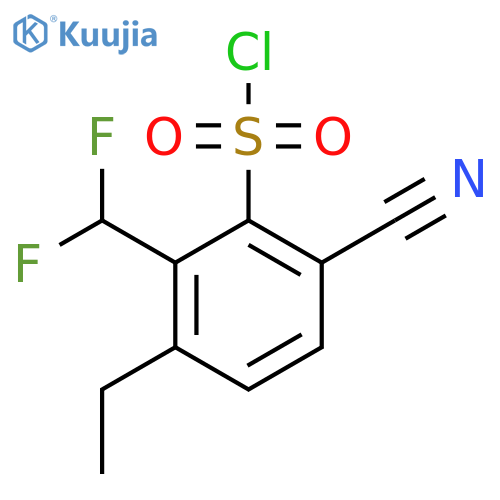 6-Cyano-2-difluoromethyl-3-ethylbenzenesulfonyl chloride structure