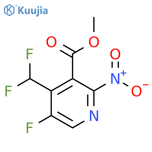 Methyl 4-(difluoromethyl)-5-fluoro-2-nitropyridine-3-carboxylate structure