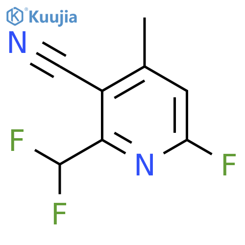 3-Cyano-2-(difluoromethyl)-6-fluoro-4-methylpyridine structure