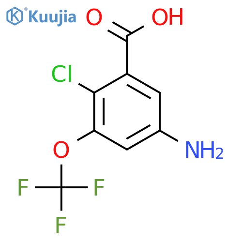 5-Amino-2-chloro-3-(trifluoromethoxy)benzoic acid structure