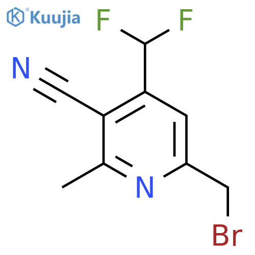 6-(Bromomethyl)-3-cyano-4-(difluoromethyl)-2-methylpyridine structure