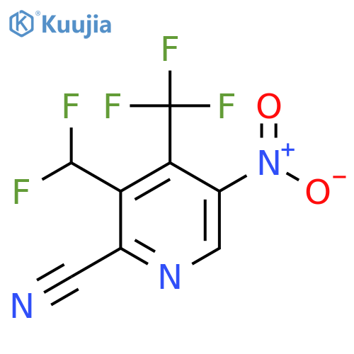 2-Cyano-3-(difluoromethyl)-5-nitro-4-(trifluoromethyl)pyridine structure