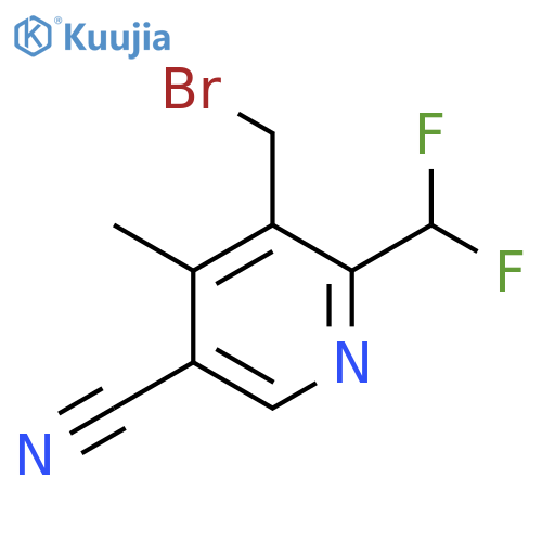 3-(Bromomethyl)-5-cyano-2-(difluoromethyl)-4-methylpyridine structure