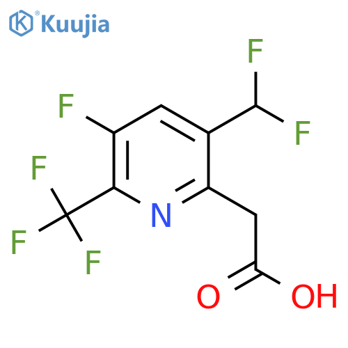 3-(Difluoromethyl)-5-fluoro-6-(trifluoromethyl)pyridine-2-acetic acid structure