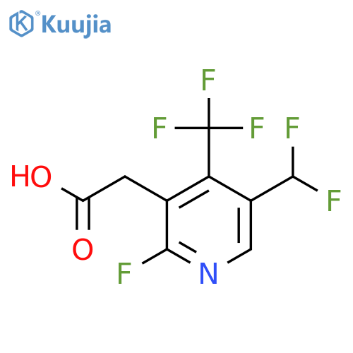 5-(Difluoromethyl)-2-fluoro-4-(trifluoromethyl)pyridine-3-acetic acid structure