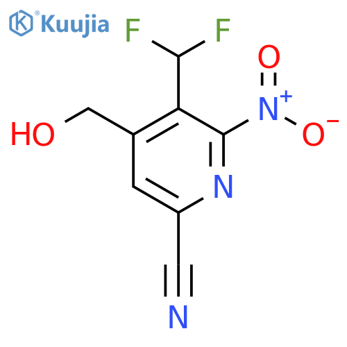6-Cyano-3-(difluoromethyl)-2-nitropyridine-4-methanol structure