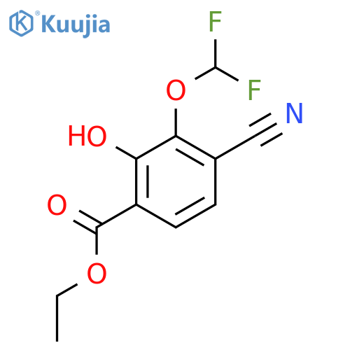 Ethyl 4-cyano-3-difluoromethoxy-2-hydroxybenzoate structure