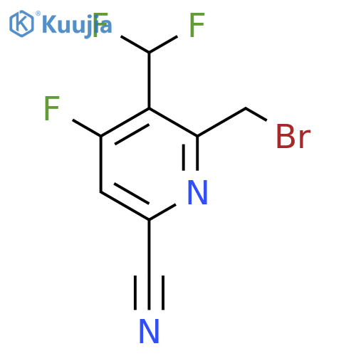 2-(Bromomethyl)-6-cyano-3-(difluoromethyl)-4-fluoropyridine structure