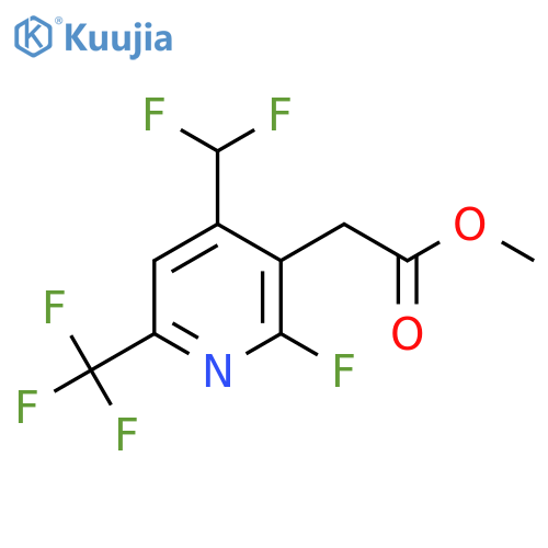 Methyl 4-(difluoromethyl)-2-fluoro-6-(trifluoromethyl)pyridine-3-acetate structure