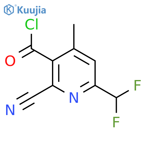 2-Cyano-6-(difluoromethyl)-4-methylpyridine-3-carbonyl chloride structure