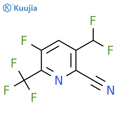 2-Cyano-3-(difluoromethyl)-5-fluoro-6-(trifluoromethyl)pyridine structure