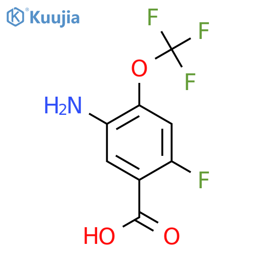 5-Amino-2-fluoro-4-(trifluoromethoxy)benzoic acid structure