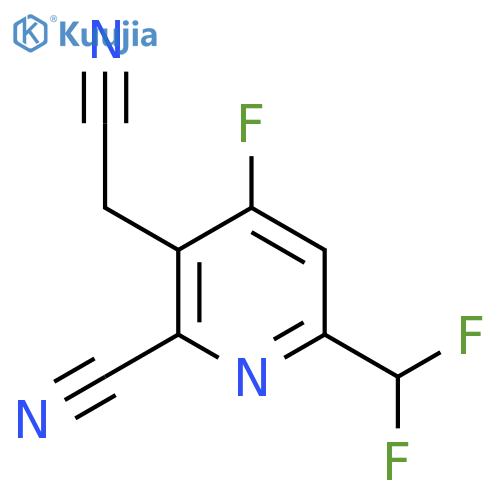 2-Cyano-6-(difluoromethyl)-4-fluoropyridine-3-acetonitrile structure