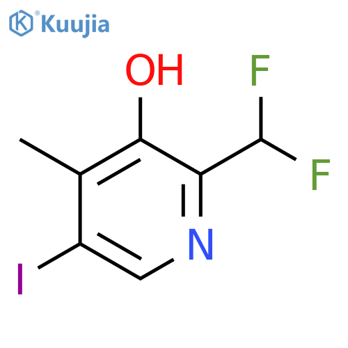 2-(Difluoromethyl)-3-hydroxy-5-iodo-4-methylpyridine structure