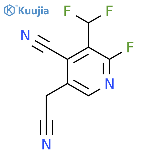 4-Cyano-3-(difluoromethyl)-2-fluoropyridine-5-acetonitrile structure