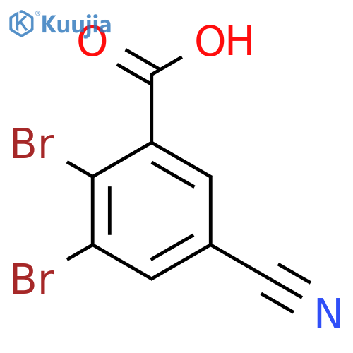 5-Cyano-2,3-dibromobenzoic acid structure