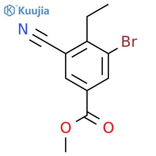 Methyl 3-bromo-5-cyano-4-ethylbenzoate structure