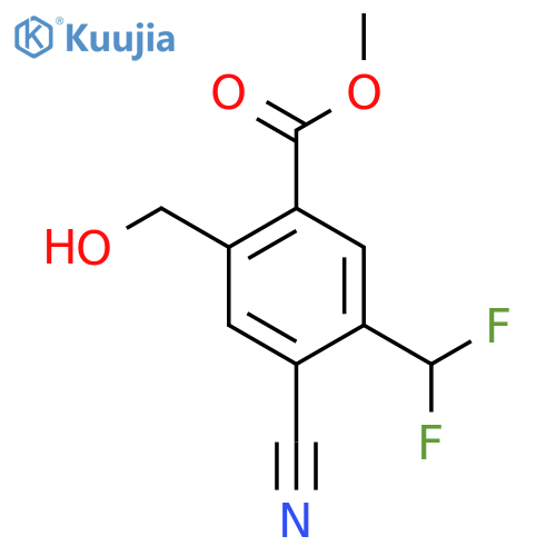 Methyl 4-cyano-5-difluoromethyl-2-(hydroxymethyl)benzoate structure