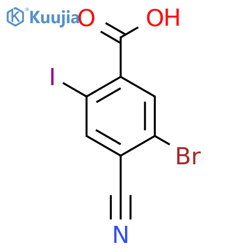5-Bromo-4-cyano-2-iodobenzoic acid structure