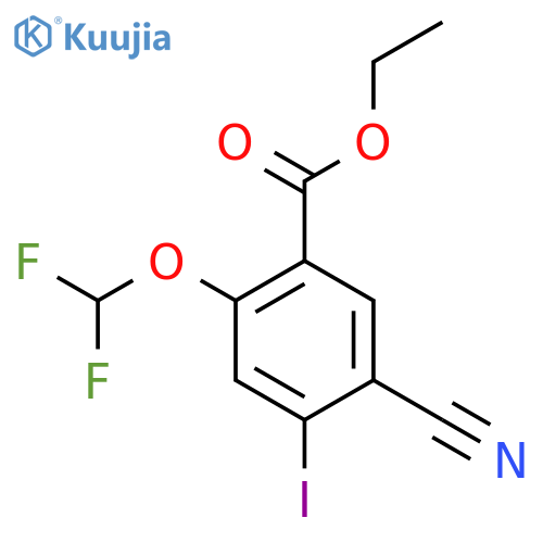 Ethyl 5-cyano-2-difluoromethoxy-4-iodobenzoate structure