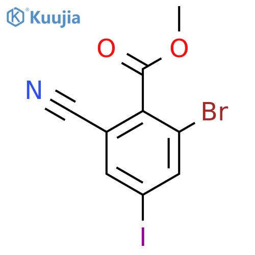 Methyl 2-bromo-6-cyano-4-iodobenzoate structure
