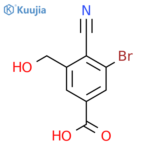 3-Bromo-4-cyano-5-(hydroxymethyl)benzoic acid structure