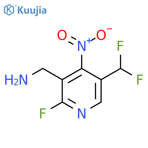 3-(Aminomethyl)-5-(difluoromethyl)-2-fluoro-4-nitropyridine structure