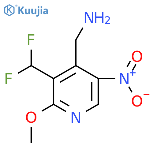 4-(Aminomethyl)-3-(difluoromethyl)-2-methoxy-5-nitropyridine structure