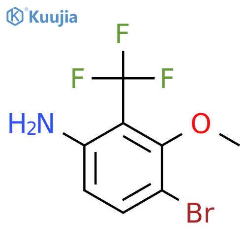 4-Bromo-3-methoxy-2-(trifluoromethyl)aniline structure