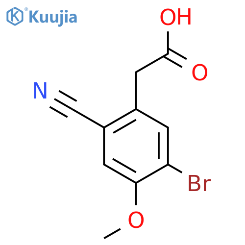 5-Bromo-2-cyano-4-methoxyphenylacetic acid structure