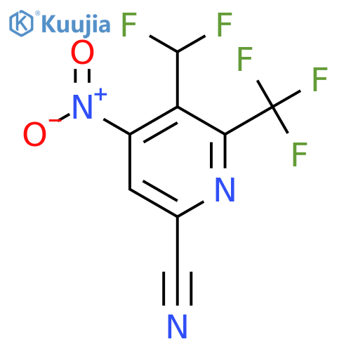 6-Cyano-3-(difluoromethyl)-4-nitro-2-(trifluoromethyl)pyridine structure