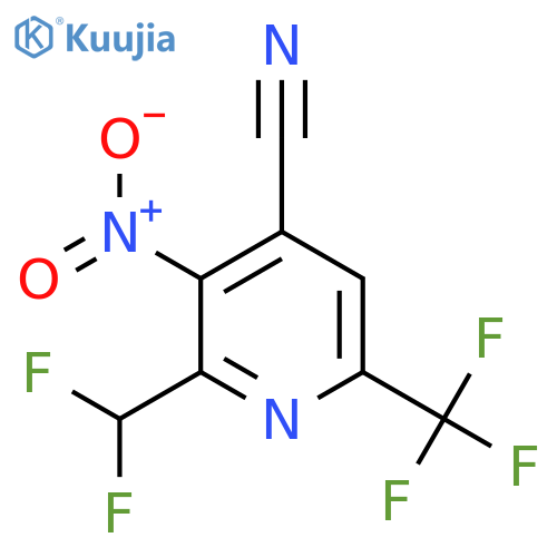 4-Cyano-2-(difluoromethyl)-3-nitro-6-(trifluoromethyl)pyridine structure