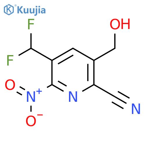2-Cyano-5-(difluoromethyl)-6-nitropyridine-3-methanol structure