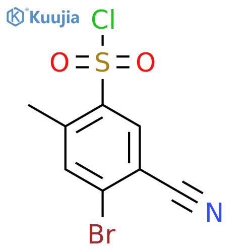 4-Bromo-5-cyano-2-methylbenzenesulfonyl chloride structure