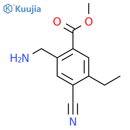 Methyl 2-aminomethyl-4-cyano-5-ethylbenzoate structure